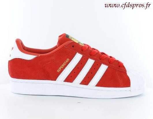 adidas superstar femme rouge et blanche